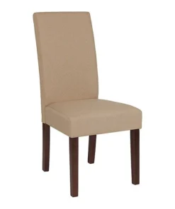 Flash Furniture Accent Chair, 21-1/2" x 40", Upholstery Color: Beige, Series: Greenwich