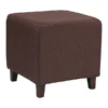 Flash Furniture Ottoman, 16-1/2" x 16", Upholstery Color: Brown