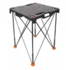 Worx Square Sidekick Portable Work Table, 24" W, 24" L, 32" H, Poly Resin Top, Black