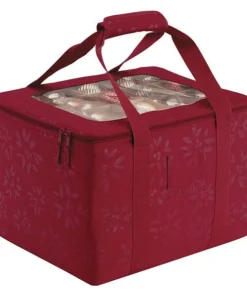Classic Accessories Ornament Organizer/Storage Bin, Cranberry