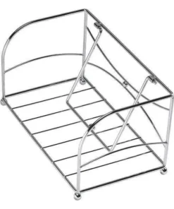 Hoffmaster Guest Towel Basket, Chrome, Rectangular