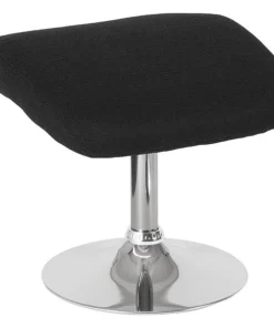 Flash Furniture Ottoman, 15" x 17-1/2", Upholstery Color: Black, Series: Egg