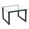 Flash Furniture Square End Table, 23.625" W, 23.625" L, 15.5" H, Glass Top, Clear