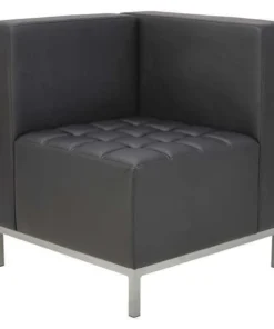 Alera Sofa, 26-3/8" x 30-1/2", Upholstery Color: Black, Frame Material: Steel