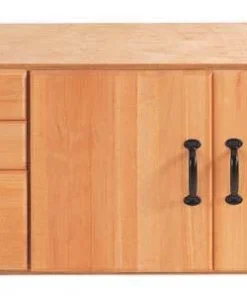 Sjobergs Storage Cabinet, 16"H x 40"W x 23"D, Wood Beige