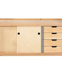 Sjobergs Storage Cabinet, 17"H x 18"W x 38"D, Wood Beige