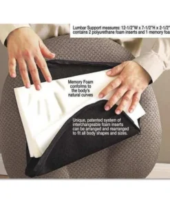 Master Caster Cushion, Deluxe Lumbar, Black