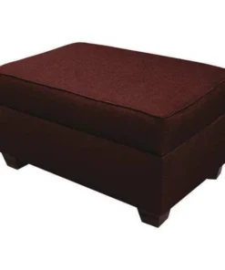 Duobed 24" x 36" Storage Ottoman, Brick Red