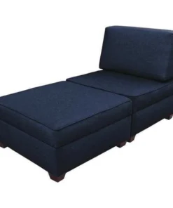 Duobed 36" x 72"Chaise Sleeper with Storage, Ocean Blue