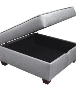Duobed Storage Ottoman, 36", Grey Performance Fabric