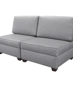 Duobed Sofabed With Storage, Grey Performance Fabric