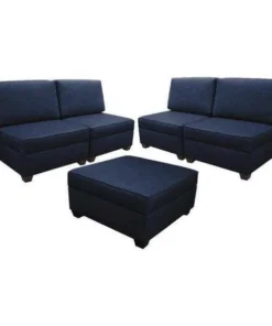 Duobed 36" Storage Sectional Sleeper, Ocean Blue