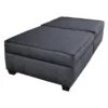 Duobed Storage Twin Bed/Bench, Blue Performance Fabric