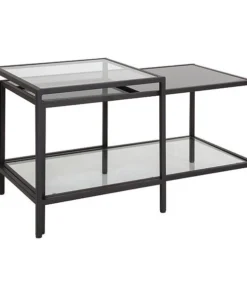 Flash Furniture Rectangle Coffee Table, 54" W, 19.75" L, 19.25" H, Glass Top, Clear