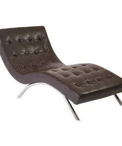 Ave 6 Chaise Lounge, 32" x 30", Upholstery Color: Espresso