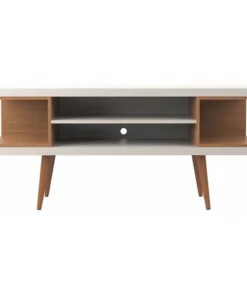 Manhattan Comfort Utopia 53.14 TV Stand, Off White/Maple Cream