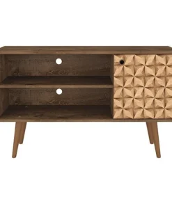 Manhattan Comfort TV Stand, Mid Century, 42.52", Brown