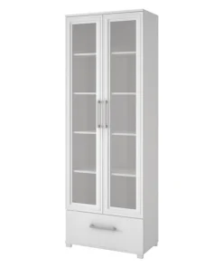 Manhattan Comfort Bookcase, 5- Shelf, White