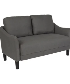 Flash Furniture Asti Loveseat, Dark Gray Fabric