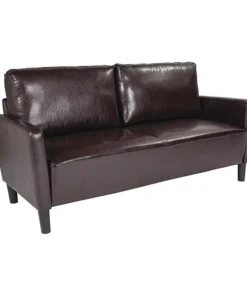 Flash Furniture Washington Park Sofa, Brown Leather