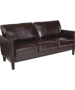 Flash Furniture Bari Sofa, Brown Leather