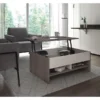 Bestar Lift Top Storage Table, Small Spc, Gry/Wht