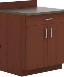 Safco Base Cabinet, 1 Drawer, Mahogany