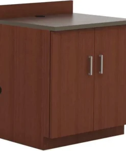 Safco Base Cabinet, 2 Door, Mahogany