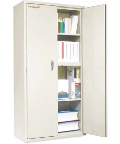 Fireking Storage Cabinet, 36w x 19 1/4d x 72h, UL Listed 350°, Parchment