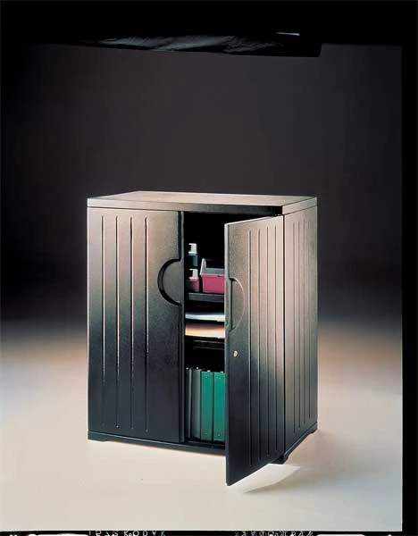 Resinite Storage Cabinet, 72"H x 22"W x 36"D, Platinum