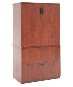 Regency Storage Cabinet/Lateral File Cabinet, 65"H x 36"W x 24"D, Cherry