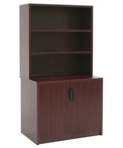 Regency Hutch with Storage Cabinet, 65"H x 36"W x 24"D, Mahogany