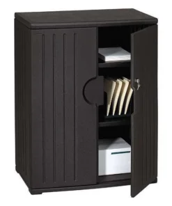 Iceberg Storage Cabinet, 46"H x 36"W x 22"D, HDPE Black