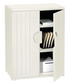 Iceberg Storage Cabinet, 46"H x 36"W x 22"D, HDPE Platinum