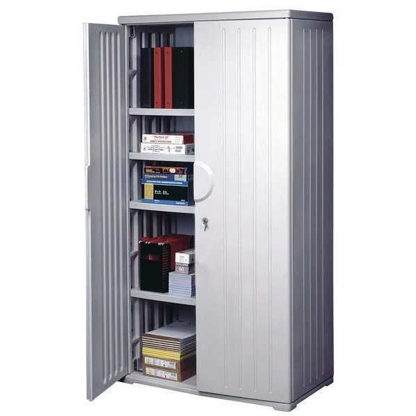 Iceberg Storage Cabinet, 72"H x 36"W x 22"D, HDPE Platinum