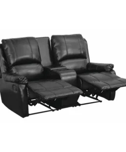 Flash Furniture Recliner, 35" to 66" x 40", Upholstery Color: Black, Frame Material: Metal