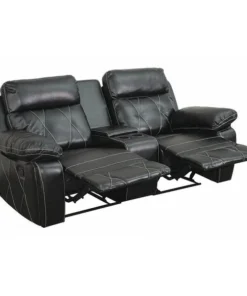Flash Furniture Recliner, 37" to 66" x 40", Upholstery Color: Black