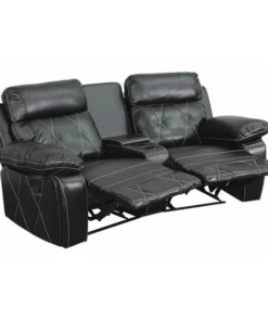 Flash Furniture Recliner, 37" to 66" x 40", Upholstery Color: Black