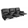 Flash Furniture Recliner, 35" to 66" x 40", Upholstery Color: Black
