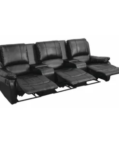 Flash Furniture Recliner, 35" to 66" x 40", Upholstery Color: Black
