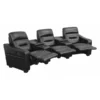 Flash Furniture Recliner, 45" to 64" x 40", Upholstery Color: Black
