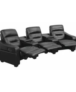 Flash Furniture Recliner, 45" to 64" x 40", Upholstery Color: Black