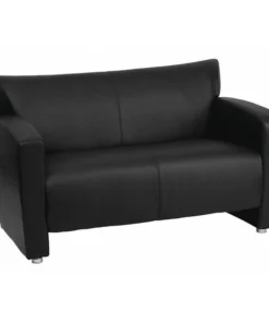 Flash Furniture Loveseat, 30" x 31-1/4", Upholstery Color: Black