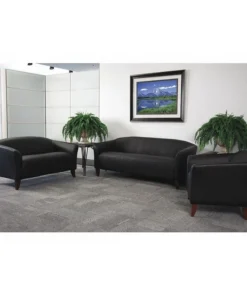 Flash Furniture Living Room Set, 29" to 31" x 29", Upholstery Color: Black