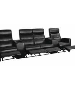 Flash Furniture Recliner, 36" to 68-1/2" x 40-1/4", Upholstery Color: Black