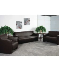 Flash Furniture Living Room Set, 30" x 31-1/4", Upholstery Color: Brown