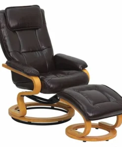 Flash Furniture Ottoman, 34" to 41" x 41", Upholstery Color: Brown