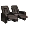 Flash Furniture Recliner, 38" to 68" x 43-1/2", Upholstery Color: Brown, Frame Material: Metal