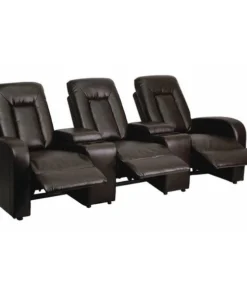 Flash Furniture Recliner, 38" to 68" x 43-1/2", Upholstery Color: Brown, Series: Eclipse