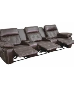 Flash Furniture Recliner, 37" to 66" x 40", Upholstery Color: Brown, Series: Reel Comfort